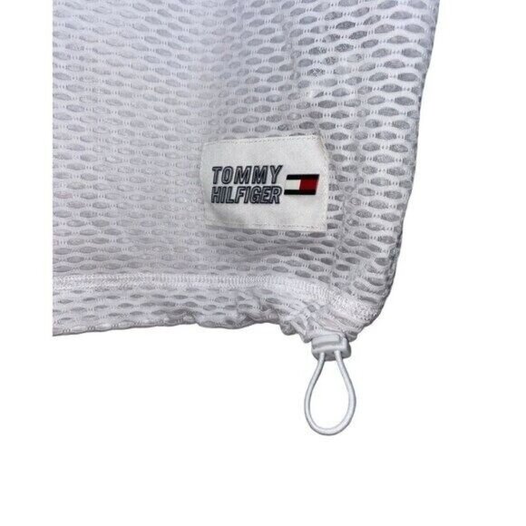 Tommy Hilfiger White Breathable Athletic Hoodie Top Size M - Picture 3 of 14